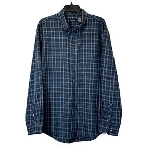 Men’s Blue | Gray| Plaid Shirt XL